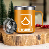 Personalized US Veteran/Soldier Rank Laser Handle Cup Printed 22NOV-HY17