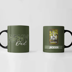 Personalized Army Dad Canadian Solider/ Veteran Rank Camo Ceramics Mug QTDT1711