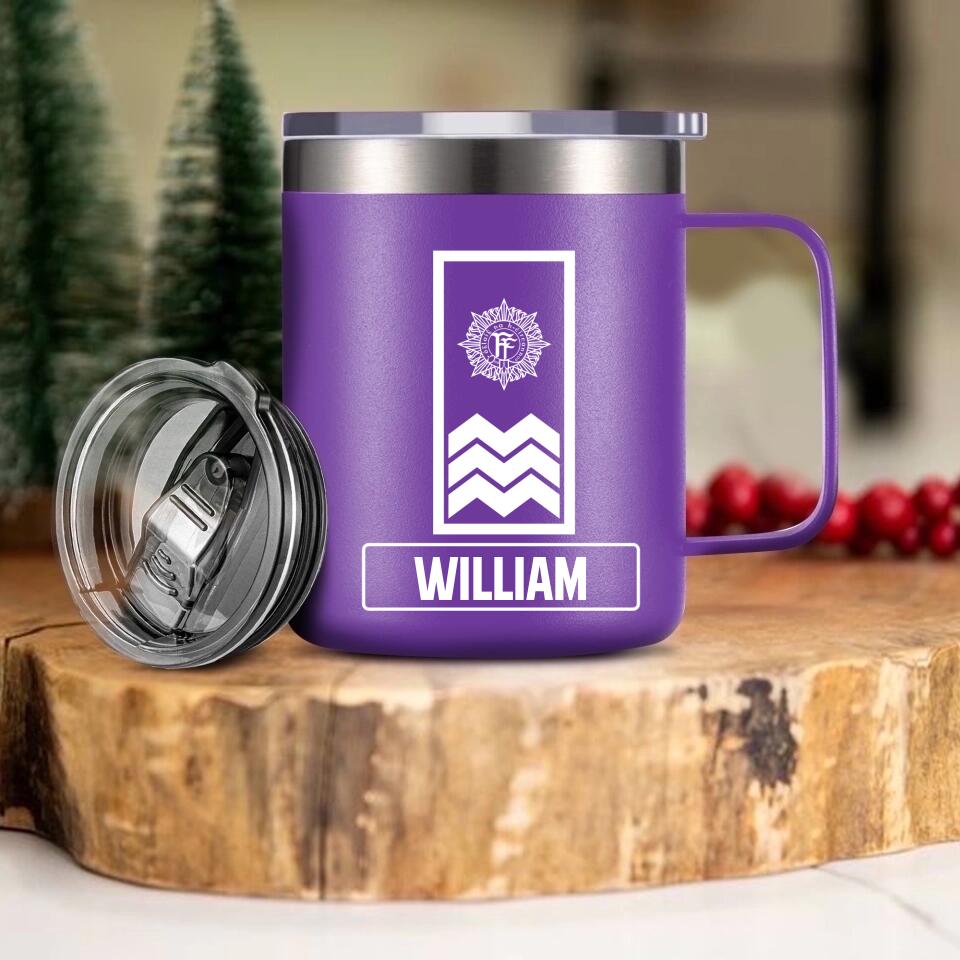 Personalized Italian Veteran/Soldier Rank Laser Handle Cup Printed 22NOV-HY17