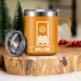 Personalized Italian Veteran/Soldier Rank Laser Handle Cup Printed 22NOV-HY17