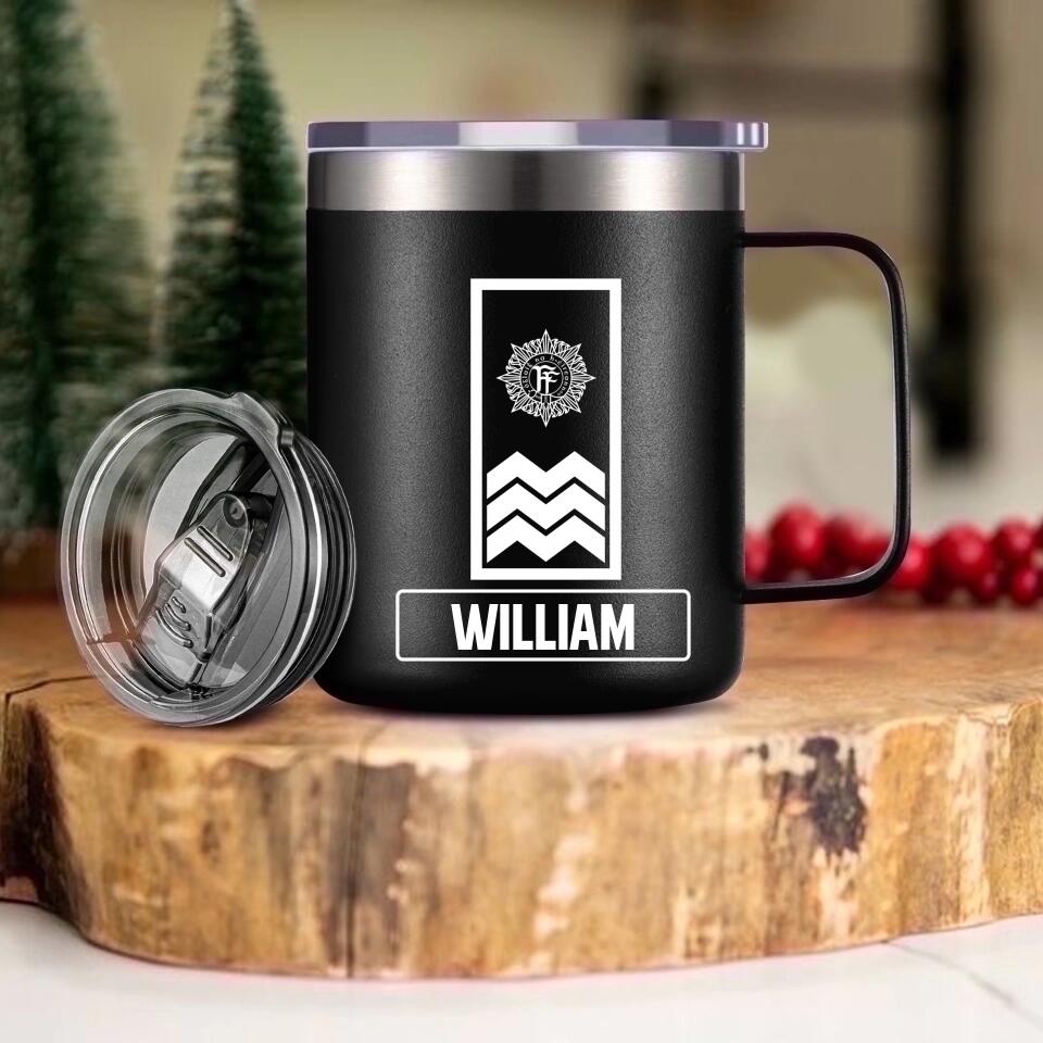 Personalized Italian Veteran/Soldier Rank Laser Handle Cup Printed 22NOV-HY17