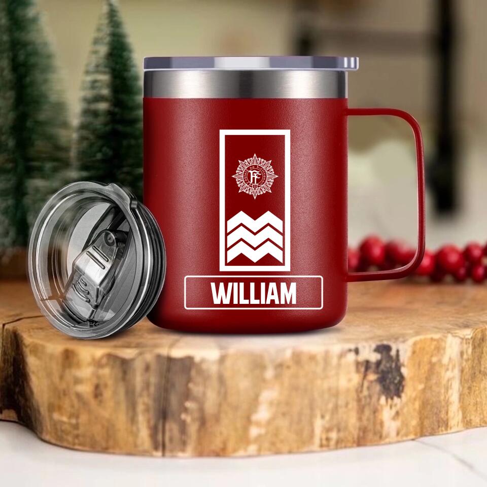 Personalized Italian Veteran/Soldier Rank Laser Handle Cup Printed 22NOV-HY17