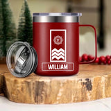 Personalized Italian Veteran/Soldier Rank Laser Handle Cup Printed 22NOV-HY17