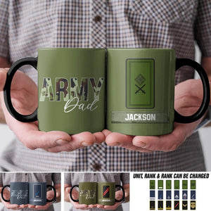 Personalized Army Dad Ireland Solider/ Veteran Rank Camo Ceramics Mug QTDT1711