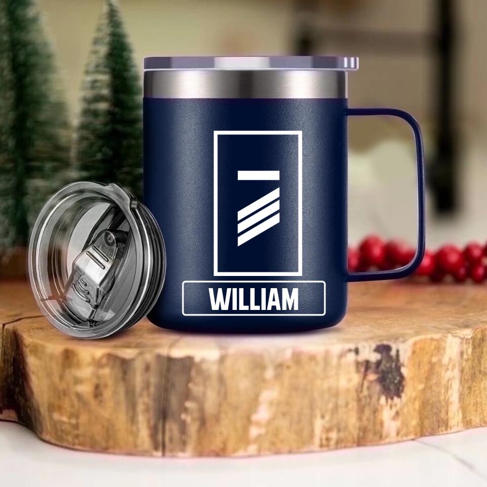 Personalized German Veteran/Soldier Rank Laser Handle Cup Printed 22NOV-HY17