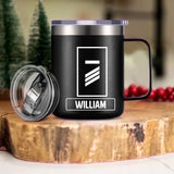 Personalized German Veteran/Soldier Rank Laser Handle Cup Printed 22NOV-HY17