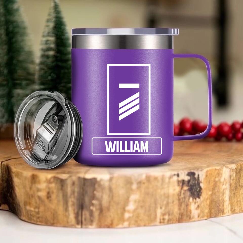 Personalized German Veteran/Soldier Rank Laser Handle Cup Printed 22NOV-HY17