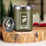 Personalized German Veteran/Soldier Rank Laser Handle Cup Printed 22NOV-HY17