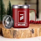 Personalized German Veteran/Soldier Rank Laser Handle Cup Printed 22NOV-HY17