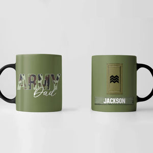 Personalized Army Dad Ireland Solider/ Veteran Rank Camo Ceramics Mug QTDT1711