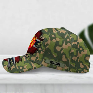 Personalized Norwegian Veteran/ Solider Camo Flag Peaked Cap 3D Printed QTDT1711