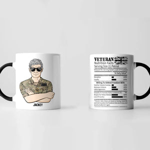 Personalized UK Veteran Nutrition Facts Printed Accent Mug 22NOV-DT17
