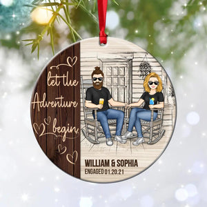 Personalized Let The Adveture Begin Couple Gifts Wood Ornament Printed QTDT1811