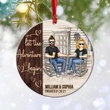 Personalized Let The Adveture Begin Couple Gifts Wood Ornament Printed QTDT1811