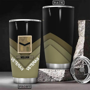 Personalized British Veteran/Soldier Tumbler Printed QTHY1811