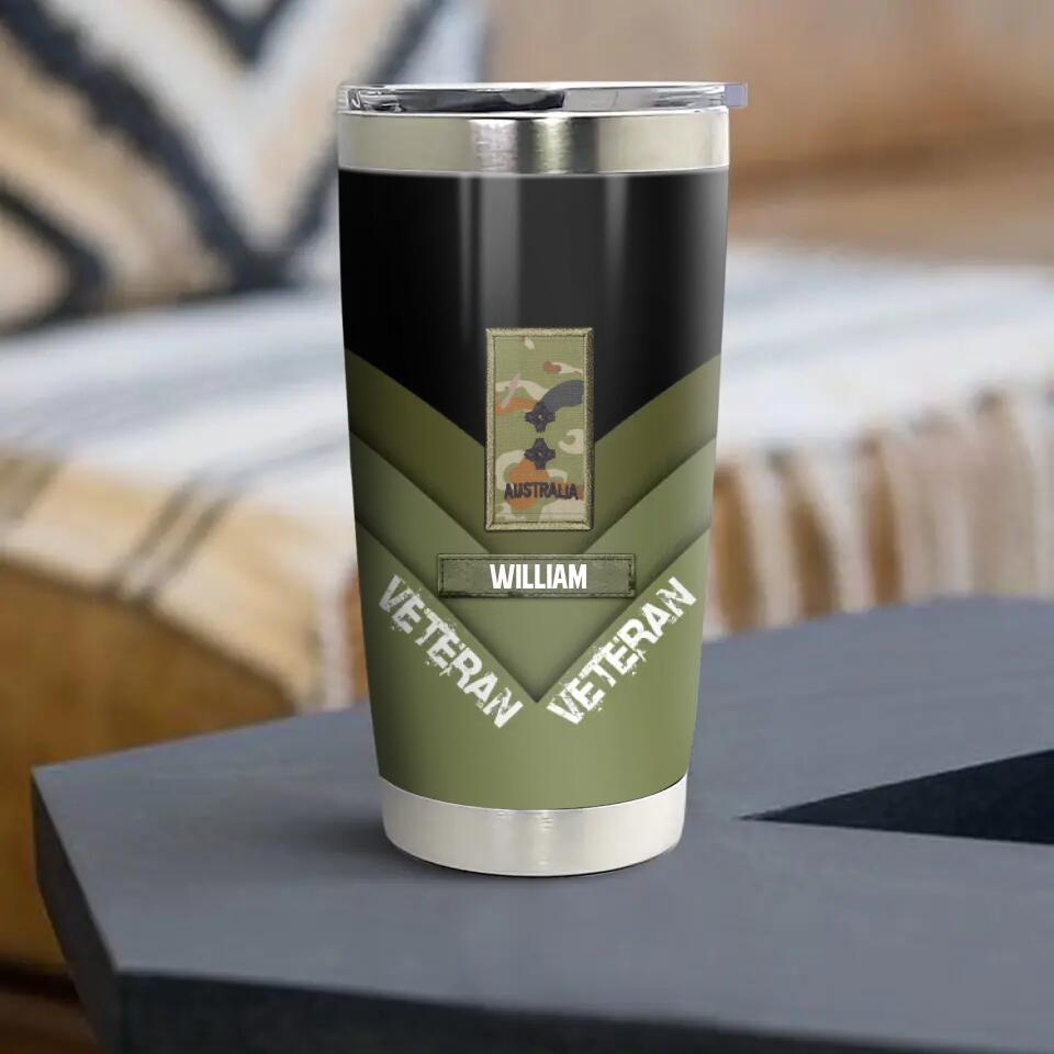 Personalized Australian Veteran/SoldierTumbler Printed QTHY1811