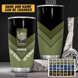 Personalized Canadian Veteran/SoldierTumbler Printed QTHY1811