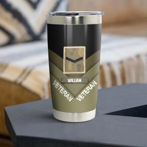 Personalized British Veteran/SoldierTumbler Printed QTHY1811