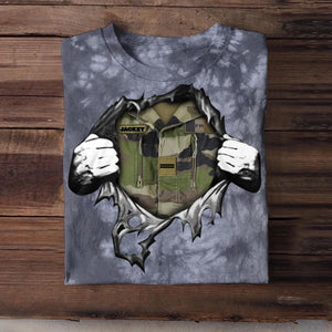 Personalized France Solider/ Veteran Rank Camo Printed Tie Dye Tshirts 22NOV-HQ18