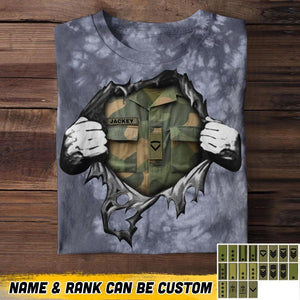 Personalized Norwegian Solider/ Veteran Rank Camo Printed Tie Dye Tshirts 22NOV-HQ18