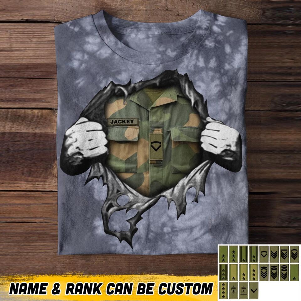 Personalized Norwegian Solider/ Veteran Rank Camo Printed Tie Dye Tshirts 22NOV-HQ18