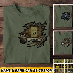 Personalized German Solider/ Veteran Rank Camo Tshirt Printed 22NOV-HQ18