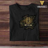 Personalized Swiss Solider/ Veteran Rank Camo Tshirt Printed 22NOV-HQ18