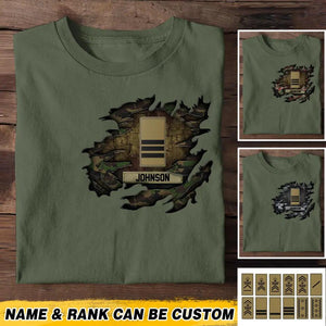 Personalized Swiss Solider/ Veteran Rank Camo Tshirt Printed 22NOV-HQ18