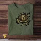 Personalized Australian Solider/ Veteran Rank Camo Tshirt Printed 22NOV-HQ18