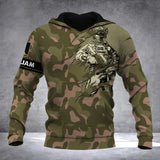 Personalized Norway Solider/ Veteran Camo With Name and Rank Hoodie 3D Printed QTDT1811