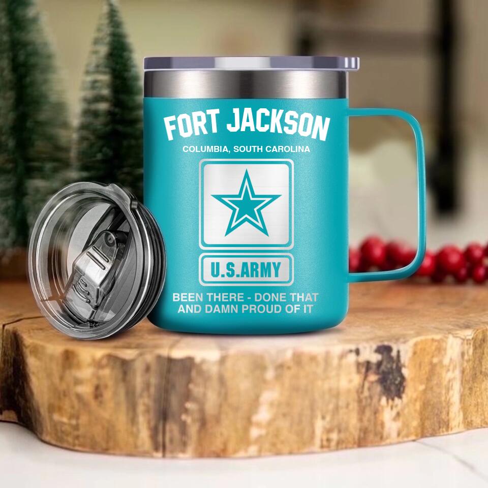 Personalized US Army Logo Veteran/Soldier Laser Handle Cup Printed 22NOV-DT18