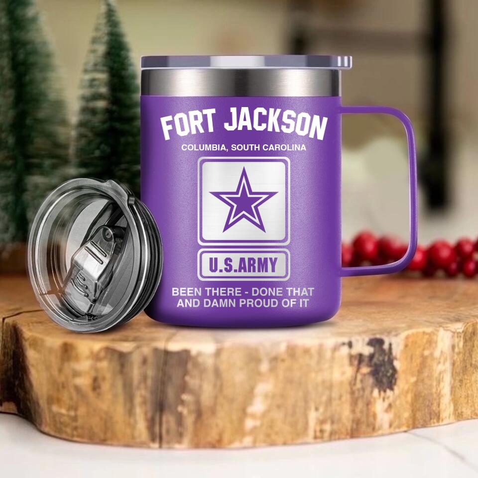 Personalized US Army Logo Veteran/Soldier Laser Handle Cup Printed 22NOV-DT18