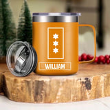 Personalized Danish Veteran/Soldier Rank Laser Handle Cup Printed 22NOV-HY18