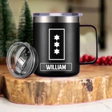 Personalized Danish Veteran/Soldier Rank Laser Handle Cup Printed 22NOV-HY18