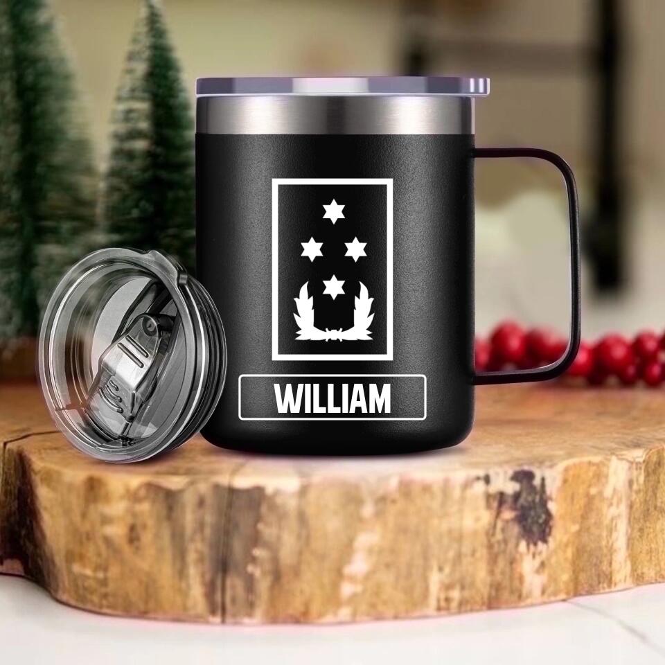 Personalized Netherland Veteran/Soldier Rank Laser Handle Cup Printed 22NOV-HY18