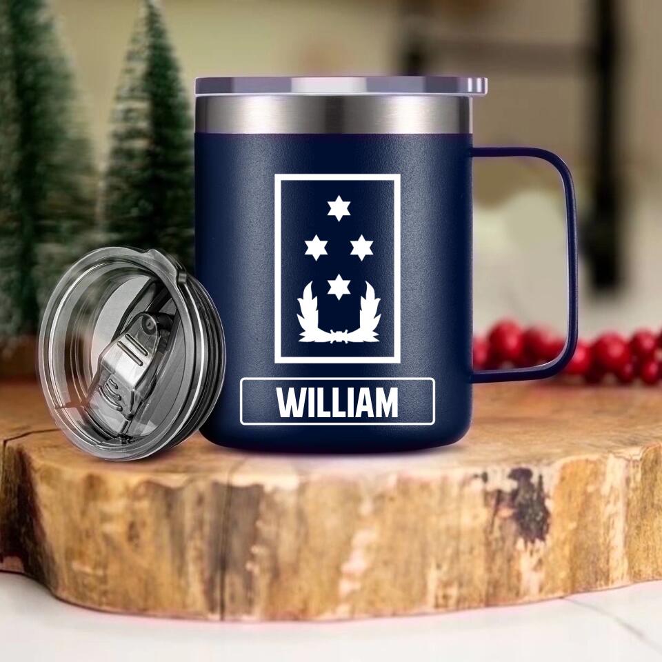 Personalized Netherland Veteran/Soldier Rank Laser Handle Cup Printed 22NOV-HY18