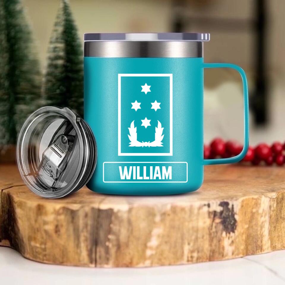 Personalized Netherland Veteran/Soldier Rank Laser Handle Cup Printed 22NOV-HY18