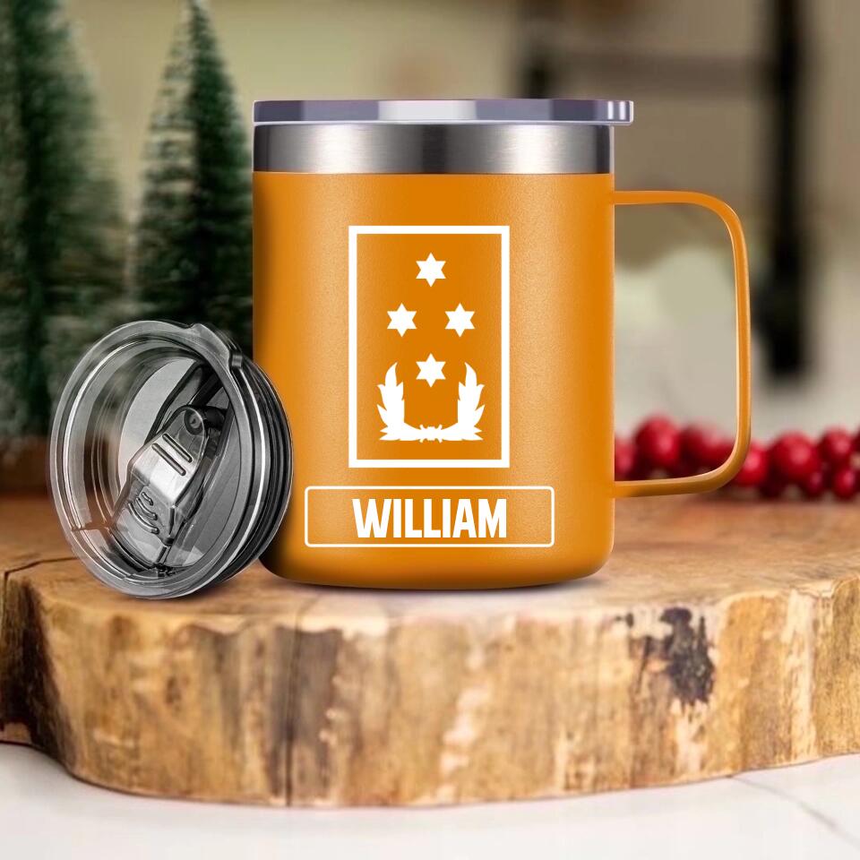Personalized Netherland Veteran/Soldier Rank Laser Handle Cup Printed 22NOV-HY18