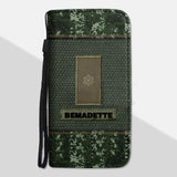 Personalized Denmark Solider/ Veteran Rank Camo Phone Leather Wallet 22NOV-HQ18
