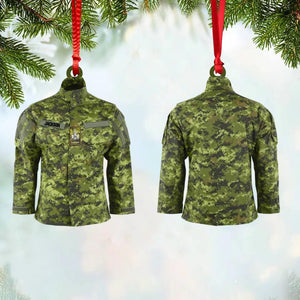 Personalized Canadian Solider/ Veteran Uniform Camo Rank Ornament Printed 22NOV-DT21