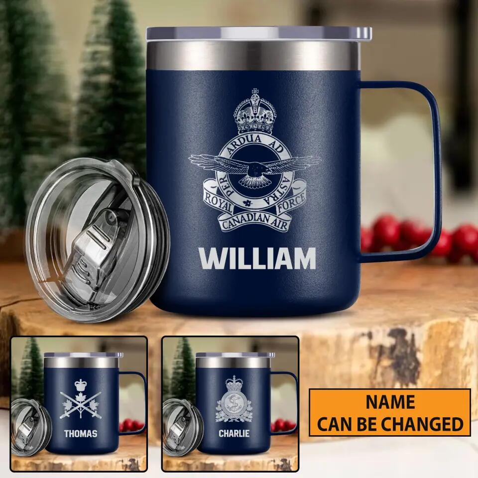 Personalized Canadian Solider/ Veteran With Your Unit Logo Laser Handle Cup Printed 22NOV-HY21