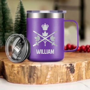 Personalized Canadian Solider/ Veteran With Your Unit Logo Laser Handle Cup Printed 22NOV-HY21