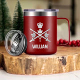 Personalized Canadian Solider/ Veteran With Your Unit Logo Laser Handle Cup Printed 22NOV-HY21