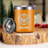 Personalized US Solider/ Veteran With Your Unit Logo Laser Handle Cup Printed 22NOV-HY21