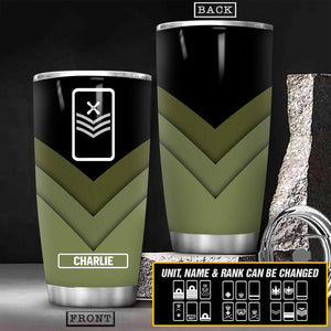 Personalized British Veteran/SoldierTumbler Printed QTHY2111