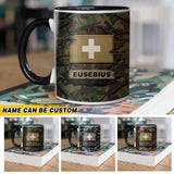 Personalized Swiss Solider/Veteran Flag Name Camo Ceramics Mug 22NOV-HQ21
