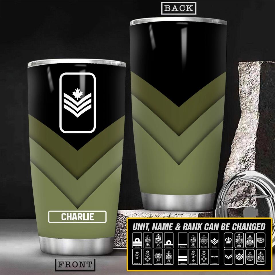 Personalized Canadian Veteran/SoldierTumbler Printed QTHY2111