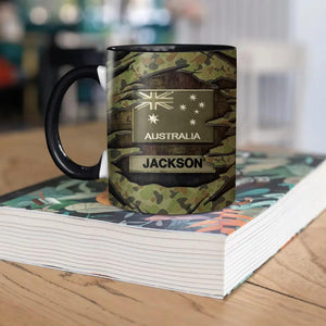 Personalized Australian Solider/Veteran Flag Name Camo Ceramics Mug 22NOV-HQ21