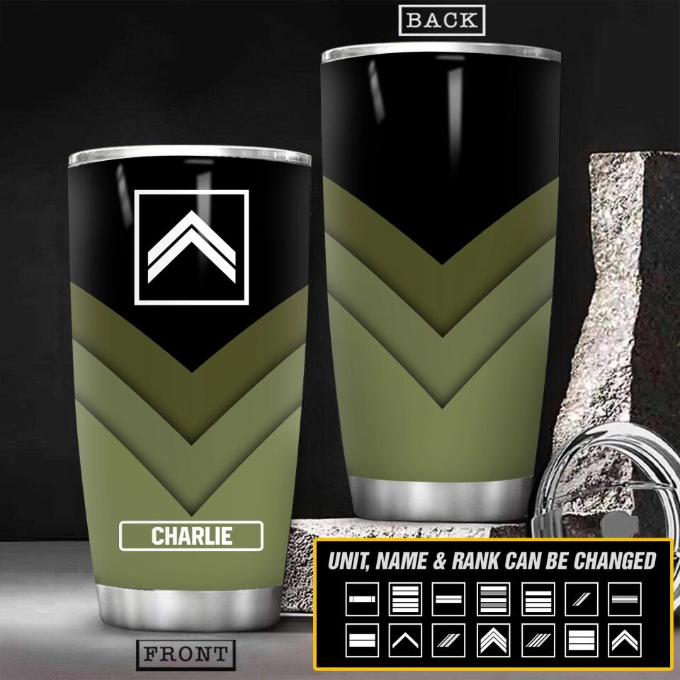Personalized French Veteran/SoldierTumbler Printed QTHY2111