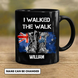 Personalized I Walked The Walk Australian Solider/ Veteran Black Mug Printed 22NOV-HY21